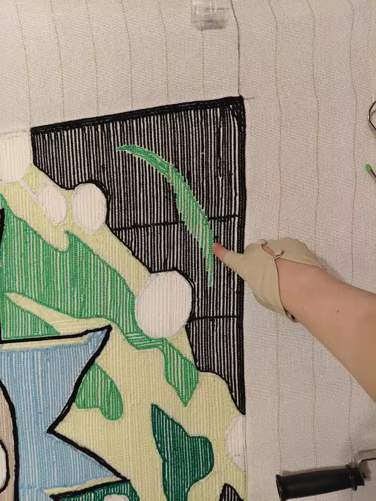 Фото этапа "Промежуточный отчет" для ковра: Изготовление тафтингового ковра на заказ: кейс ковра с Риком и Морти