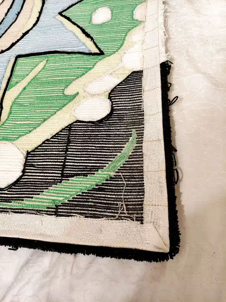 Фото этапа "Обработка задника" для ковра: Изготовление тафтингового ковра на заказ: кейс ковра с Риком и Морти