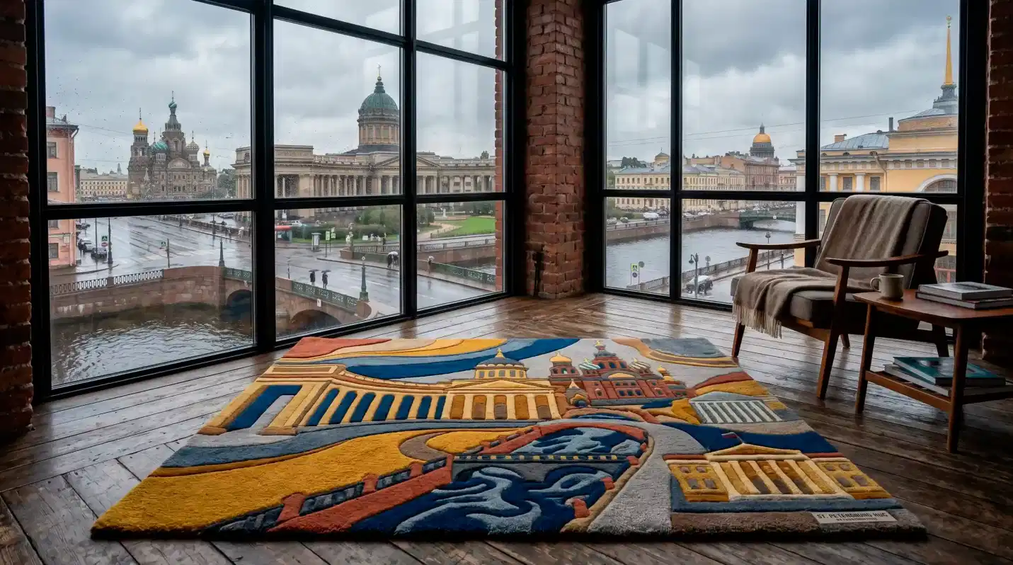Тафтинг ковёр на заказ в Санкт-Петербурге — пример работы