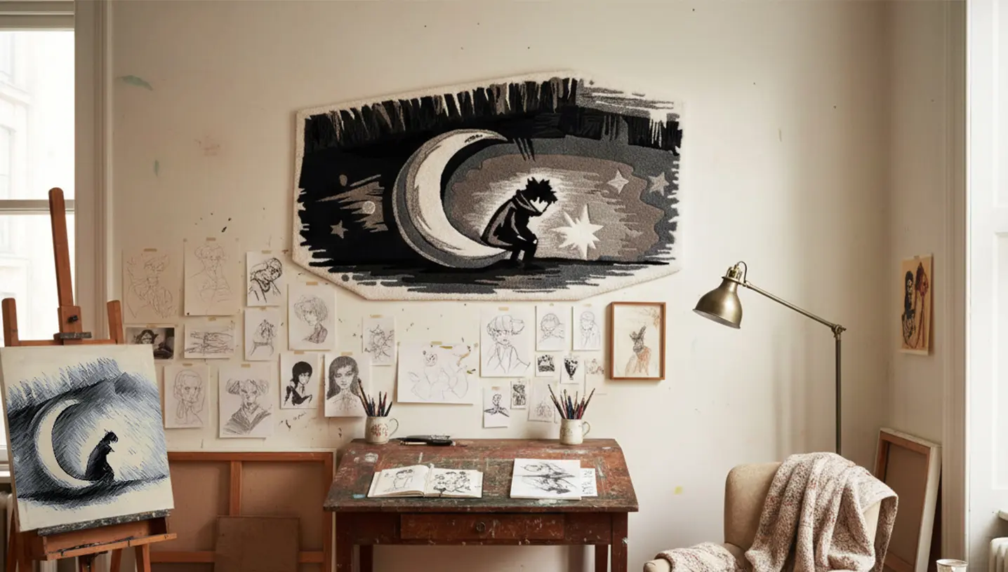 Макет тафтинг ковра: Тафтинговый ковер ручной работы по индивидуальному эскизу