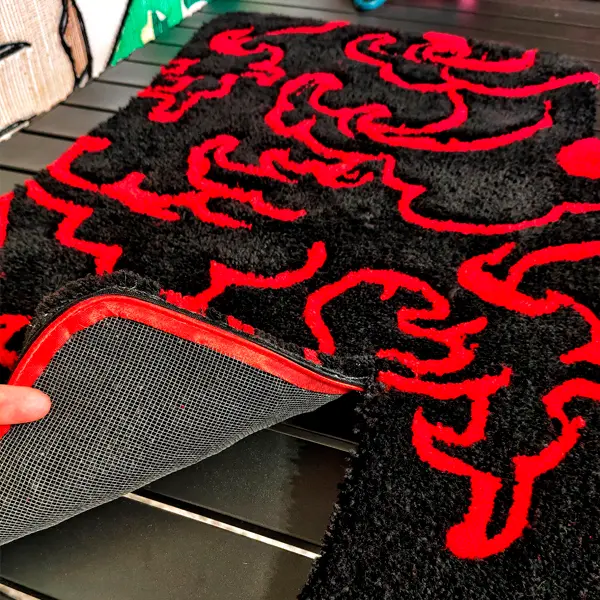 Тафтинговый ковёр в автомобиль — вид на плотность ворса