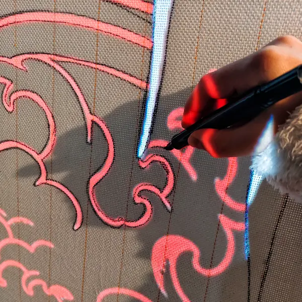 перенос макета на основу при изготовлении ковра в автомобиль