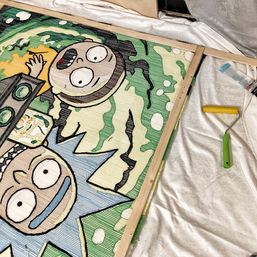 Плотная основа тафтинга Дуогуру для ковра на заказ