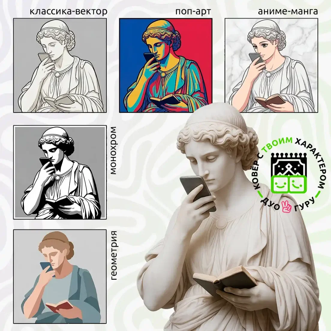 Пример стилизации фотографии для тафтингового ковра